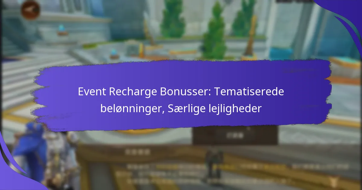 Event Recharge Bonusser: Tematiserede belønninger, Særlige lejligheder