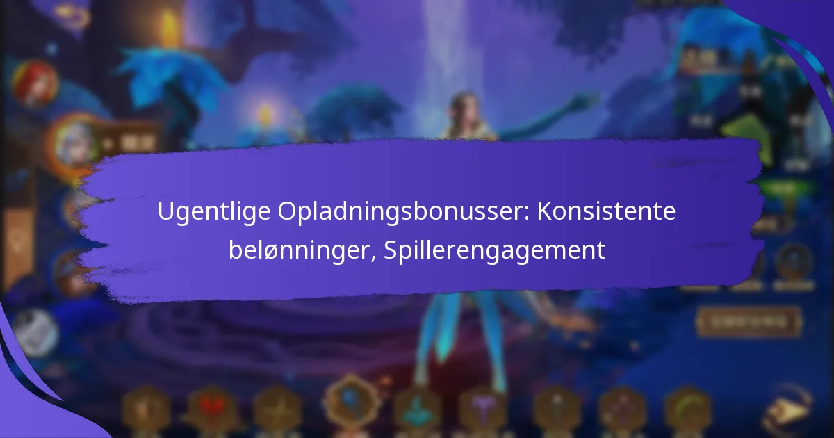 Ugentlige Opladningsbonusser: Konsistente belønninger, Spillerengagement